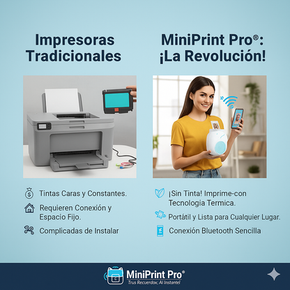 MiniPrint Pro® - Mini Impresora Portátil Bluetooth Para Android y iOS ✨