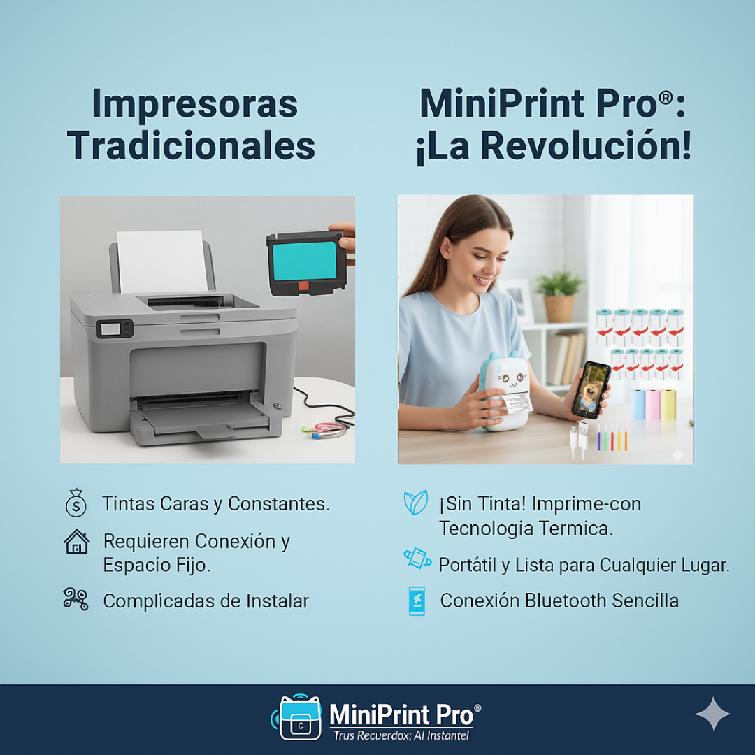 MiniPrint Pro® - Mini Impresora Portátil Bluetooth Para Android y iOS ✨
