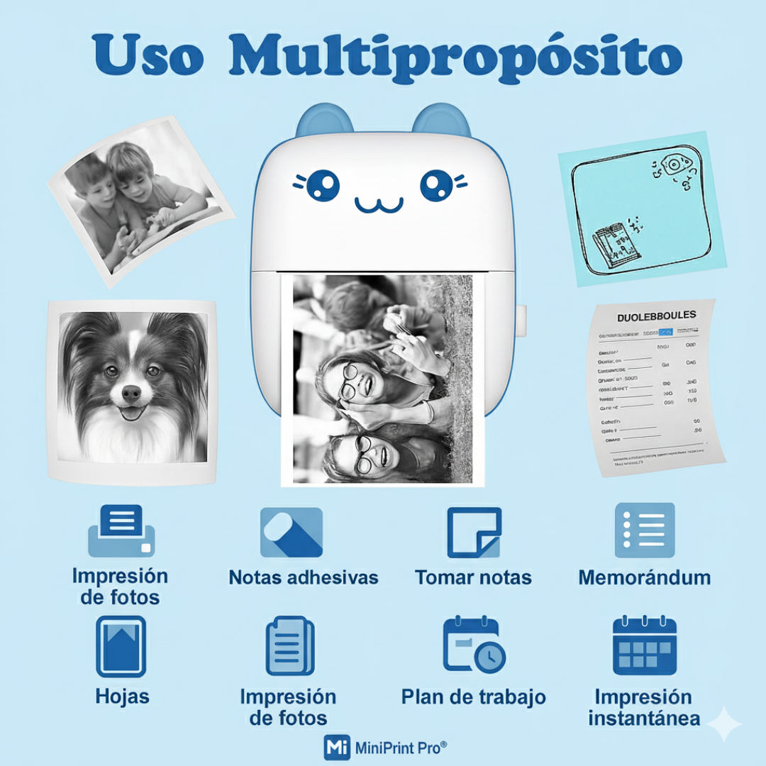 MiniPrint Pro® - Mini Impresora Portátil Bluetooth Para Android y iOS ✨
