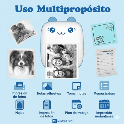 MiniPrint Pro® - Mini Impresora Portátil Bluetooth Para Android y iOS ✨