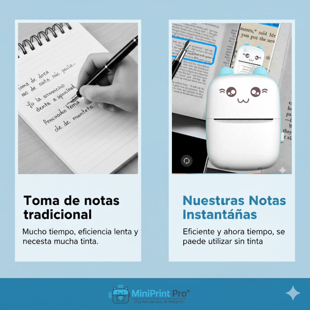 MiniPrint Pro® - Mini Impresora Portátil Bluetooth Para Android y iOS ✨