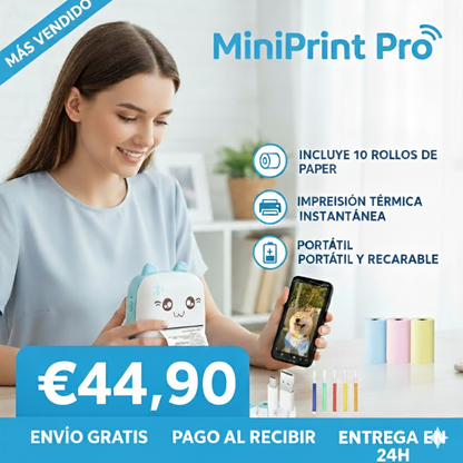 MiniPrint Pro® - Mini Impresora Portátil Bluetooth Para Android y iOS ✨